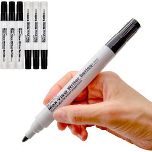(Bullet Tip-2.2mm,PACK of 6,Black Water-Based ink) Max-View Writer Bold Writing Pen, Low Vision Assistive Writing Tool for Visual Impairment,Odorless,Non-Toxic,No Oil,Alcohol Free