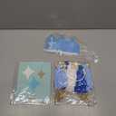 1/2 Birthday Boy Half Birthday Decorations 4PCS Blue 6 Month Party Set with 1/2 Way to One Banner, Halfway High Chair Banner, Cake Topper and Hat for 6 Month Baby Boy Photo Shoot Decor