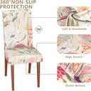 Stretch Dining Chair Covers Set of 2,Floral Print Chair Covers,Soft Removable Washable,Pet Friendly Furniture Protector,Universal Chair Slipcovers for Home, Kitchen,Ceremony Dining Room Seat (Dahlia)