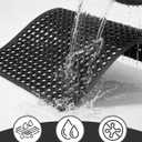 【10mm Extra Thick】36"x60" Heavy Duty Non-Slip Outdoor Rubber Door Mat with Drainage Holes, Large Rubber Mats for Bar, Garage, Kitchen, Waterproof Black Shop Matt, Fast Drying Restaurant Floor Mat, 3' x 5' (Rectangular)