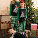Haloumoning Family Christmas Pajamas Matching Sets Xmas PJs Sets Holiday Jammies Sleepwear Green