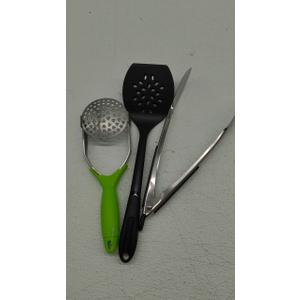 Tongs, Potato Masher and Spatula Tongs, Potato Masher and Spatula