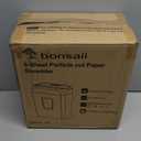 Bonsaii Paper Shredder for Home Use, 3.4 Gal Wastebasket, 6 Sheet Crosscut Paper Credit Cards, Staples, and Clips Shredder for Home Office Use, Portable Handle Design (C237-B New Version)