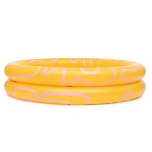 Pool Buoy Round Inflatable Pool with Storage Bag - Premium Outdoor Swimming Pool for Kids, Toddlers, Infants and Adults - Garden and Backyard Pools for Family Summer Pool Party (Golden Glenys)