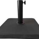 T&Jero 38 lb Square Heavy Duty Patio Market Table Umbrella Base Stand Weight Pre-Filled for Outdoor, Black