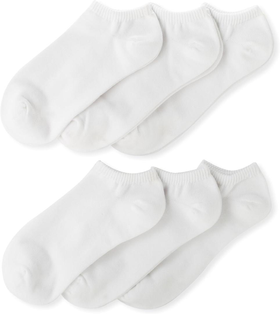 Jefferies Socks Girls 2-6X Seamless Capri Liner 6 Pair Pack (Medium, White)
