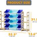 SpaceAid Toy Storage Organizer with 6 Shelves and 12 Bins, Toy Organizers Storage Bookshelf, Kids Bin Shelf Toys Box Bookcase for Bedroom Playroom Organization Room Decor, Blue and Navy Blue, 52.3"W, 6 Shelves, 12 Bins