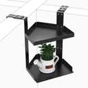 6in Office Cubicle Corner Shelf with Hooks Adjustable More Holes for Greater Durability & Thickness Cubicle Shelf Hanging