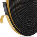 Self Adhesive Foam Tape Weatherstrip Front Door Weather Stripping Window Foam Seal Strip Foams Insulation Tape for Windows High Density EVA Strips with Strong Adhesive High Density Seals Strip, 33FT