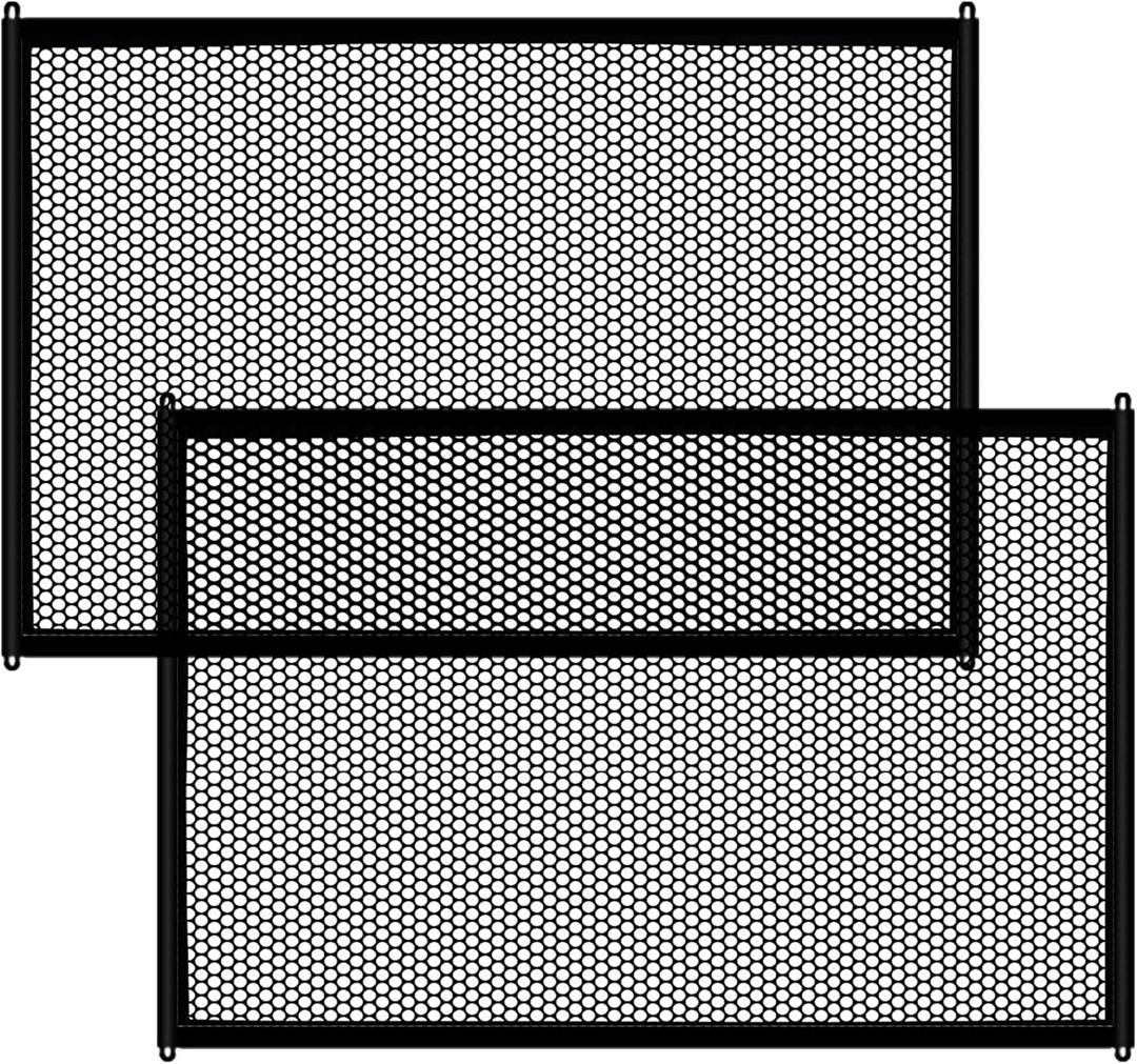 2 Pack Dog Gate, Mesh Baby Gate, 43.3'' X 28.3'' Pet Gate for The House, No Drilling Puppy Gate for Stairs & Doorways Install Anywhere,12 Hooks by Lofekea