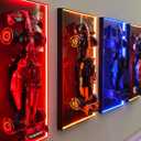 Display Wallboard with RGB Colorful LED Lights Compatible with Lego Technic-AMG F1 W14 E 42171 Performance Model Car - Adult Collectibles Wall Mount for Home or Office Dcor(No Car)