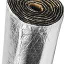 200mil 36.16 Sqft Car Sound Deadener Deadening Mat Automotive Heat Shield Insulation Mat Aluminum Foil Finsh PE Foam Dampening Material with Self Adhesive for Car Hood Trim Roof Door and Trunk