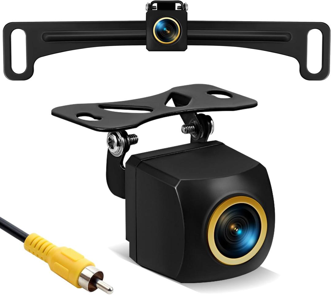 Backup Camera, License Plate Backup Camera for car,AHD 1080P Metal 170 Degree Wide Angle Rearview Reversing Camera,Reverse Rear View Camera for Car Vehicle SUV RV [HD/AHD]