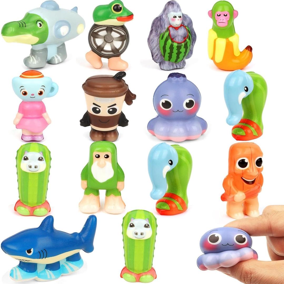 MINYSIC 24PCS Valentines Day Toys for Classroom, Valentine Gifts for Kids with Exchange Cards, Classroom Party Favors for Boys and Girls, Funny Stress Relief Toys for Valentine