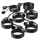 Outlets Plugs with Waterproof Cover, 16/3 SJTW Weatherproof Multiple Outlets Wire for Holiday Light and Halloween Christmas Decoration, ETL Listed