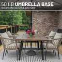 US Weight Durable Fillable Umbrella Base for Patio Table - 50 Pound Capacity Heavy Duty Adjustable Stand for Outdoor Umbrellas - Made in The USA