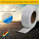 Reflective Pavement Marking Tape Slip-Resistant and Durable, Heavy-Duty Rubber Base for Outdoor Applications, Perfect for Driveways, Walkways, and Parking Areas (White, 2 Inch X 18 Feet)