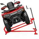800LB Lawn Tractor Lift Jack, Riding Mower Lift with Rotating Sleeve & Manual and Power Tool Handle, Quick Setup, Anti-Slip Base, Heavy-Duty Universal Design for Lawn Mowers