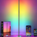 BRINGUX Smart Corner Floor Lamp, RGBICW LED Standing Lamp with App Control, 16 Million Colors with Music Sync, Dimmable Ambient Light for Bedroom, Living Room, Home Decor (Black)