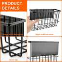 Laundry Room Organization & Storage Magnetic Basket Shelf Dryer Ball Lint Bin File Holder Container for Fridge & Washer Organization