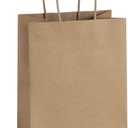 BagDream Gift Bags 100Pcs 5.25x3x8 Small Kraft Paper Gift Bags with Handles Bulk, Brown Paper Sacks for Small Business, Retail, Merchandise, Wedding Birthday Party Favor