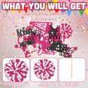 Vercraft 100 Pcs Glitter Cheerleader Cupcake Toppers Cheerleading Gymnastics Cupcake Picks Cheer Party Decorations Cheer Team Cake Decorations for Birthday Party Favors Supplies