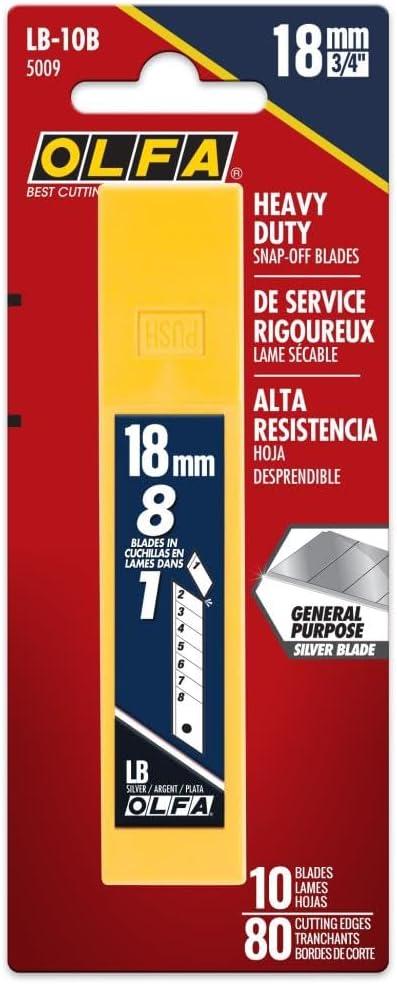 OLFA 5009 LB-10B Snap-Off Heavy Duty Blade, 10 Pack