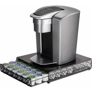 Flagship K Cup Drawer Holder for Keurig Pods K Cup Storage Organizer Drawer Save Space Countertop Kitchen (42 Pods)