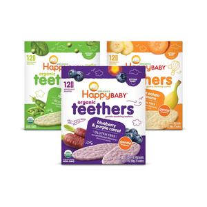 Happy Baby Organics Teether, 3 Flavor Variety Pack, 12 Count (Pack of 3)(BB: Nov. 09, 2025, Jan. 02, 2026, Jan. 10, 2026)