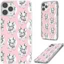 AKORAVO Full Protective Shockproof Slim Soft TPU Case for iPhone 12/12 Pro 6.1, Cute Cartoon Animal Pet Dog French Bulldog Pink