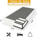 LUMUNANCE Twin XL Box Spring Bed Base, 9-Inch Height Twin XL Size Mattress Foundation with Fabric Cover, Easy Assembly