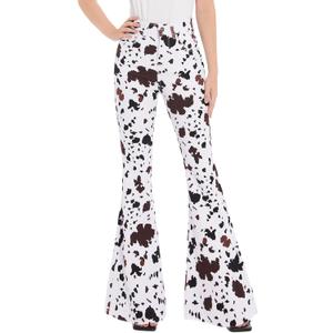 Odefou Bell Bottom Jeans for Women High Waisted Stretch American Flag Flare Jeans Denim Bootcut Pants (White), Size 8