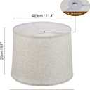 PATIKIL Lamp shades for Table Lamps 11.4" Top x 12.6" Bottom x 9.8" High Drum Lamp shades for Floor Lamps Medium Linen Lampshade Easy Assembly for Lamp Replacement, Beige