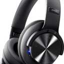 Picun B8 Bluetooth Headphones, 120H Playtime Headphone Wireless Bluetooth with 3 EQ Modes, Low Latency, Hands-Free Calls, Over Ear Headphones for Travel Home Office Cellphone PC Black