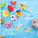 100Pcs Cruise Ducks Tags Kits Includes 30 Cruising Ducks with 30 Cruise Duck Tags & 40 Rubber Bands Assorted Random Rubber Ducks for Cruise Ship Hiding Ducks Easter Basket Stuffers