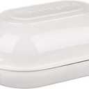 VORRINGARD Enameled Cast Iron Sourdough Bread Oven, Dutch Oven, Loaf Cast Iron Bread Pan for Homemade Bread Baking, Meatloaf Pan with Lid, 5QT, White