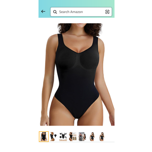 SHAPERX Women's Shaping Mid-Thigh Bodysuit Tummy Control Shapewear Seamless Sculpting Body Shaper 5XL