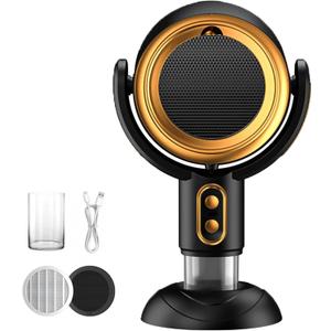 QWEZXO PuffHide Purifer & Smoke Away Purifier Fan Portable Black Gold Adjustable Angle Puff-Hide PurifierFan,Tabletop SmokePurifier Filters for RemovesOdor(Plug-ln)