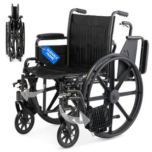 Medline Lightweight Wheelchair for Adults With Swing-Back Desk-Length Arms, Swing Away Leg Rests, 300 lb Capacity, 18" Seat