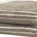 uxcell 100% Cotton Striped Hand Towels, Soft Absorbent Quick Drying Towel Sets for Home, Hotel, Gym, 14" x 32" 2 Pack Khaki