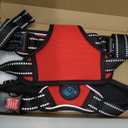 PHOEPET No Pull Dog Harness Medium Reflective Front Clip Vest with Handle,Adjustable 2 Metal Rings 3 Buckles[Easy to Put on & Take Off](M, Red)