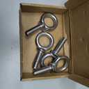 QWORK Machinery Eye Bolt, 4 Pack 1/2" -13 x 1-1/2" Marine Grade 304 Stainless Steel Shackle, Lifting Ring Threaded Eyebolt Shoulder Eyebolts