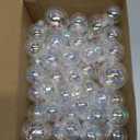 Jenaai 100 Pieces Clear Bubble Balls Cake Toppers Mini Plastic Clear Pearl Ball Cupcake Toppers for Baby Shower Mermaid Birthday Party Wedding Anniversary Decor