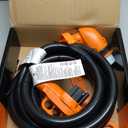 50 Amp Generator Cord 15 ft, Heavy Duty 6/3+8/1 STW AWG 50 Amp RV Extension Cord with 90 Grip Handle Twist Lock, NEMA 14-50P to SS2-50R with Polarity Lamp and Power Indicator