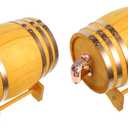Garneck 2sets Wine Barrel Table Beer Barrel for Home Bar Liquor Dispenser Vintage Decor