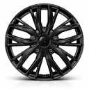 15-Inch ABS Hubcaps with Steel Rings & Adjusters, Patented Design, Universal Fit, Set of 4 Wheel Covers (Glossy Black)