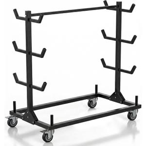 Mobile Conduit Lumber Rack, Pipe Storage Rack with 6 Casters