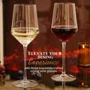 MICHLEY Long Stem Crystal Wine Glasses Set of 4-17.6 oz Lead-Free Crystal Glassware for Red & White Wine,Elegant Drinking Cups for Weddings, Parties, Gifts