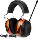 Gardtech Hearing Protection Ear Muffs With Bluetooth, SNR 28dB Noise Reduction Wireless Ear Protection Headphones with Rechargeable Battery, AM/FM Radio Headphones [Bluetooth 5.0] for Mowing - Orange
