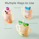 Momcozy Baby Pouch Holder No Squeeze, Baby Food & Juice Box Holder, Mess-Free, Easy Grip for Self-Feeding, BPA-Free & DEHP-Free, Must-Have for Babies, Violet&Orange 2Pcs